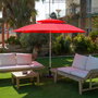 Aktive Sombrilla de playa de 280 cm rojo marino antiviento