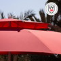 Aktive Sombrilla de playa de 280 cm rojo marino antiviento