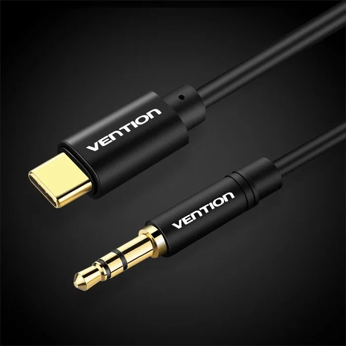 Vention Cable Conversor de Audio USB Tipo-C Macho a Jack 3.5mm Macho 1m Negro BGABF Vention Cable Conversor de Audio USB Tipo-C Macho a Jack 3.5mm Macho 1m Negro BGABF