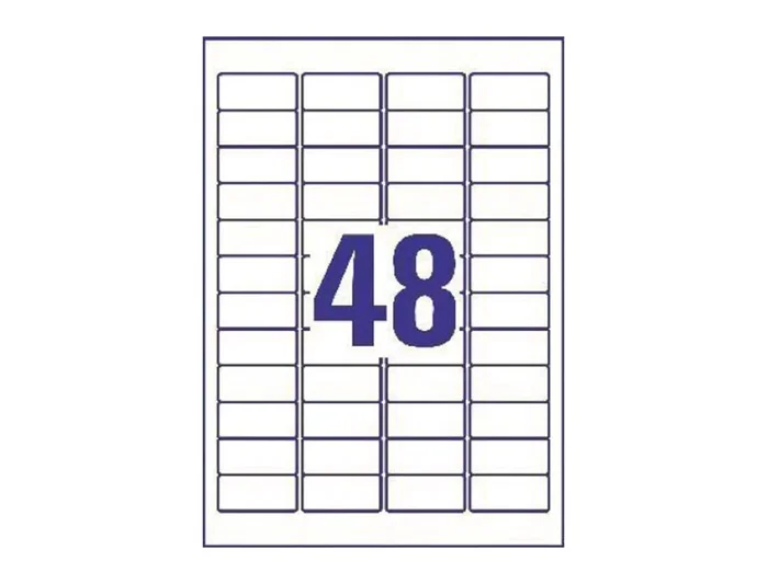 Avery Etiquetas Adhesivas Poliéster Blanco Extra Resistente Láser 45,7x21,2 mm Caja de 960 Unidades