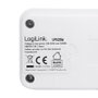 LogiLink Regleta de 3 tomas de seguridad con interruptor, 1.5m, blanco