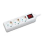 LogiLink Regleta con 3 tomas de seguridad, interruptor y 1,5m, blanca
