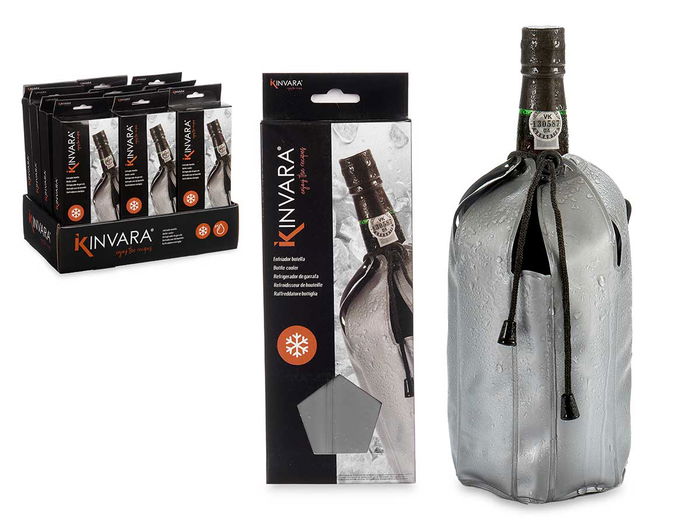 Kinvara Enfriador Botella Vino Gris 21x3.5x9 cm (Set de 24) Kinvara Enfriador Botella Vino Gris 21x3.5x9 cm (Set de 24)