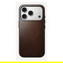 Nomad Traditional Leather Case para iPhone 17 Pro - Funda de Cuero Marrón Rustic Brown, Compatible con MagSafe