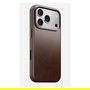 Nomad Traditional Leather Case para iPhone 17 Pro - Funda de Cuero Marrón Rustic Brown, Compatible con MagSafe