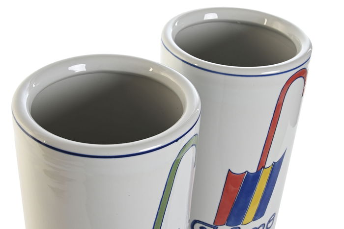 DKD Home Decor Paraguero Multicolor Porcelana 19 x 45 x 19 cm (2 Unidades) DKD Home Decor Paraguero Multicolor Porcelana 19 x 45 x 19 cm (2 Unidades)