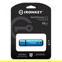 Kingston Vault Privacy 50C 32GB USB-C 3.2 Gen 1, AES-256, FIPS 197, Resistente al Agua, Negro/Azul