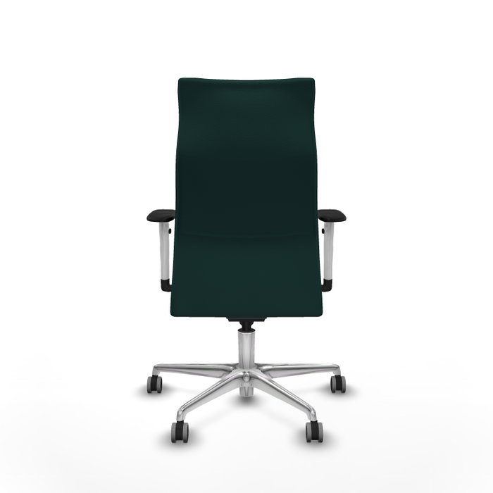 PIQUERAS Y CRESPO Sillón Albacete Verde Botella con Mecanismo Sincro y Base de Aluminio