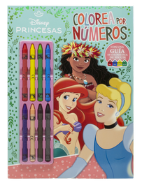 DISNEY LIBROS, Princesas. Colorea por números con ceras - DISNEY LIBROS