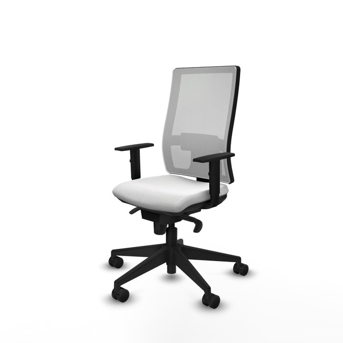 PIQUERAS Y CRESPO Silla de oficina Horna con mecanismo Sincro, Blanco