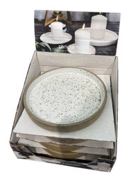 DKD Home Decor Portavela Beige Gris 15 x 2 x 15 cm (6 Unidades)
