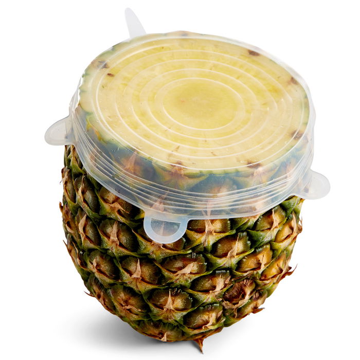 Day Juego de 6 Tapas Flexibles de Silicona Estirables y Herméticas para Recipientes Redondos Reutilizables Aptas para Microondas y Lavavajillas