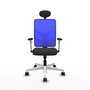 PIQUERAS Y CRESPO Silla de oficina Motilla con Mecanismo Sincro Azul y Negro