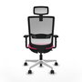 PIQUERAS Y CRESPO Silla de oficina Haches con mecanismo Sincro/Traslack, Rosa y Blanco