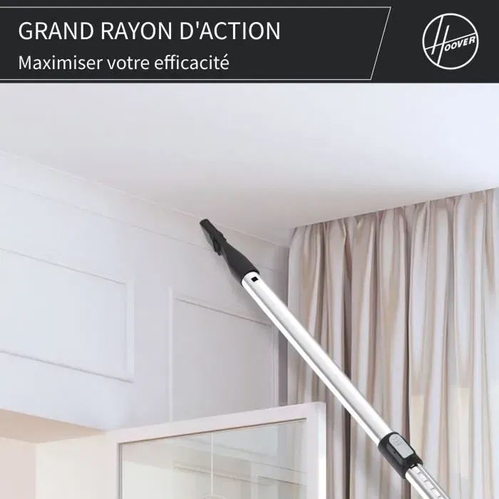 Hoover HP320PET 011 Aspiradora Trineo H-Power 300, 2 Litros, Filtro EPA Lavable para Alérgicos, 850W, Color Luxor Black