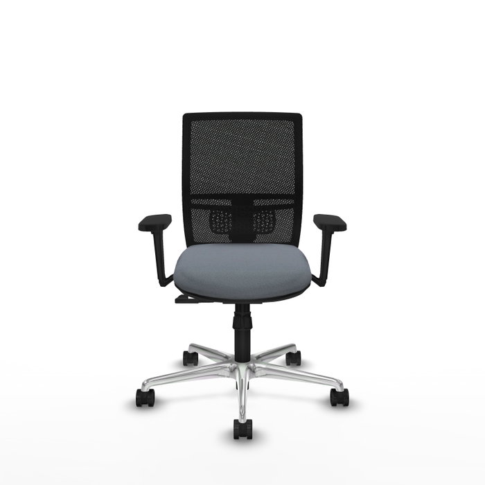 PIQUERAS Y CRESPO Silla de oficina Yunquera con mecanismo Sincro, Gris y Negro
