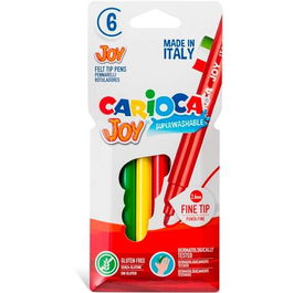 Carioca Rotulador Joy Punta Fina, Colores Surtidos, Estuche 6 Unidades