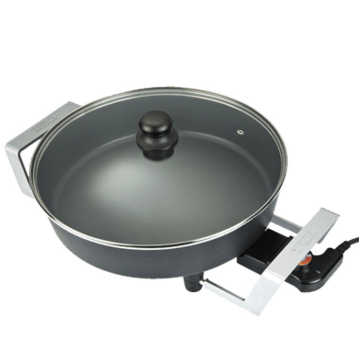 Bourgini Multicazuela Eléctrica, 1800 W, 6 Litros de Capacidad, Multicocina con Recubrimiento Antiadherente Daikin, para Guisos y Cocinar Todo Tipo de Alimentos