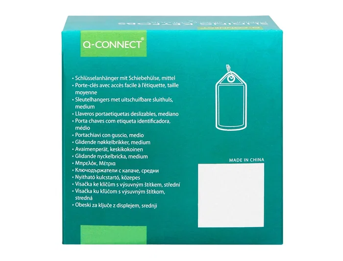 Q-connect Llavero Portaetiquetas Premium Rojo Caja de 40 Unidades