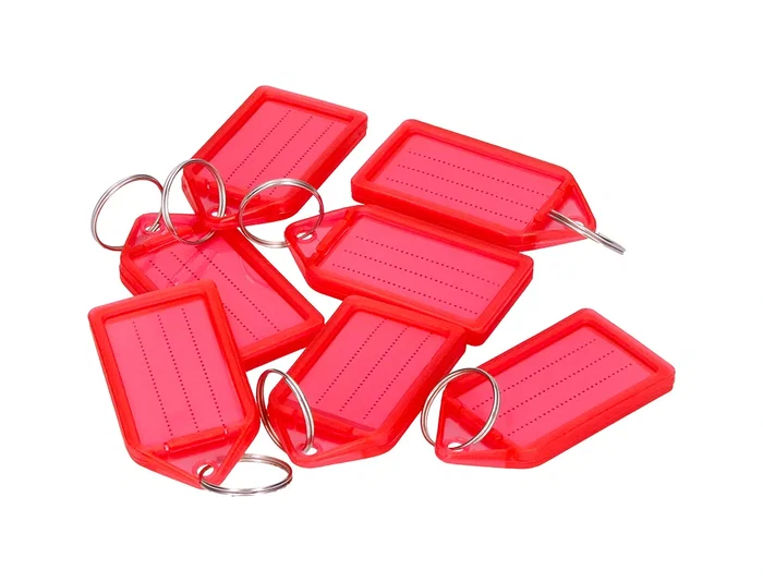 Q-connect Llavero Portaetiquetas Premium Rojo Caja de 40 Unidades