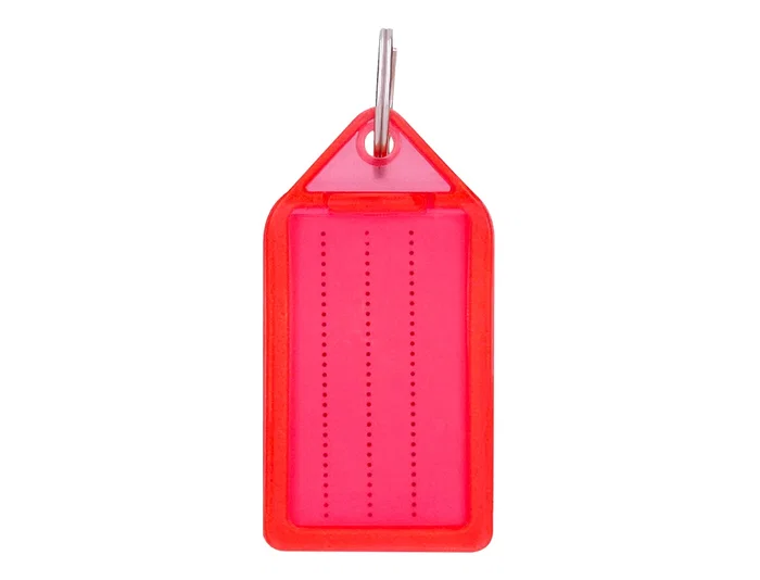 Q-connect Llavero Portaetiquetas Premium Rojo Caja de 40 Unidades
