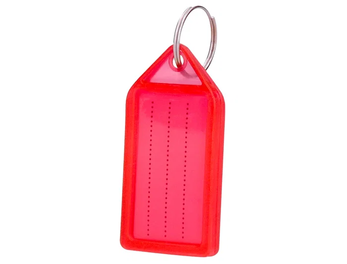 Q-connect Llavero Portaetiquetas Premium Rojo Caja de 40 Unidades