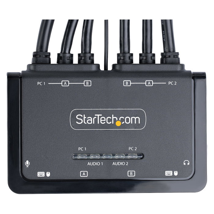 StarTech Switch KVM de 2 puertos con 2 monitores DisplayPort