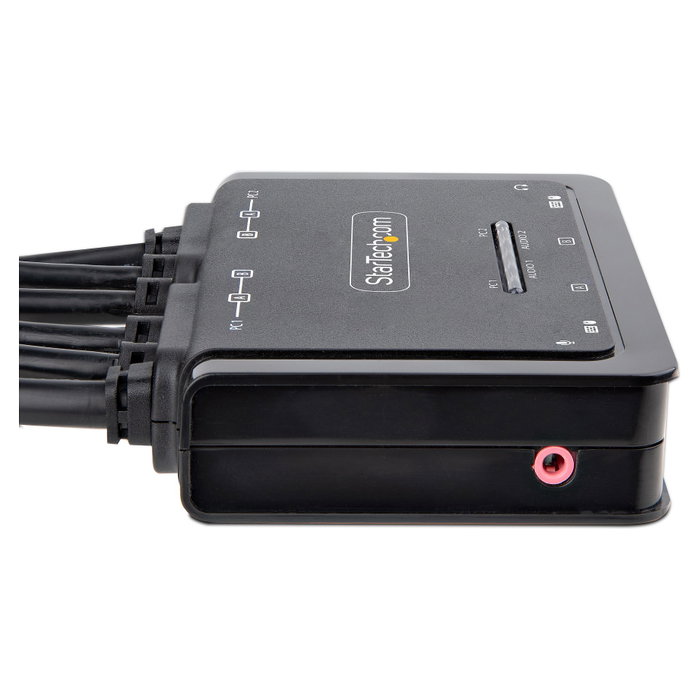 StarTech Switch KVM de 2 puertos con 2 monitores DisplayPort