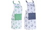 DKD Home Decor Delantal Mediterraneo Verde Azul Poliéster Algodón 0.5 x 80 x 60 cm Set de 2 (4 Unidades)