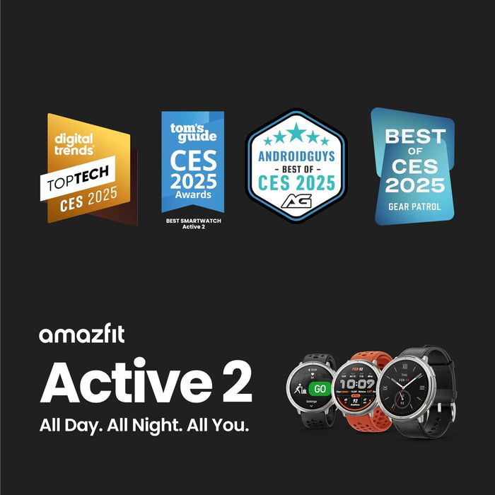 Smartwatch Amazfit Active 2 Negro Plateado Ø 44 mm