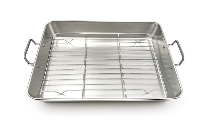 Quttin Bandeja para Horno de Acero con Grill 35.5 x 28 cm (12 Unidades) Quttin Bandeja para Horno de Acero con Grill 35.5 x 28 cm (12 Unidades)