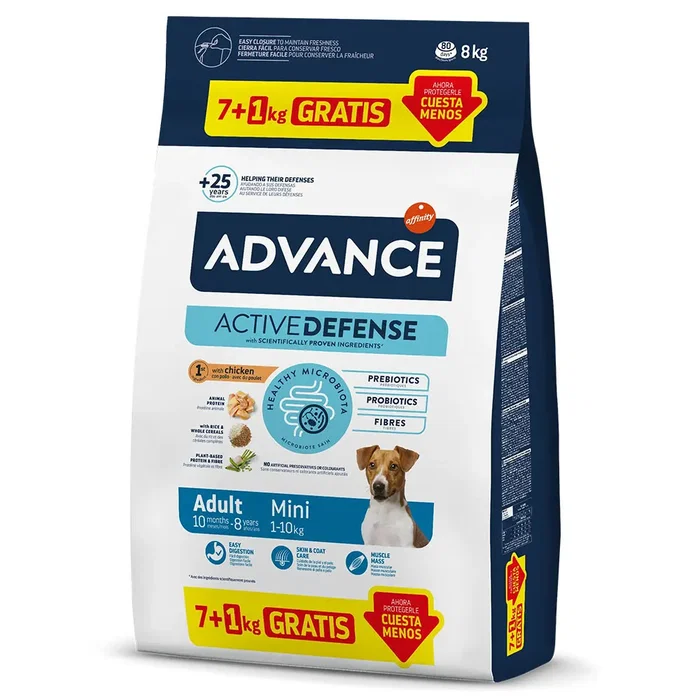 Affinity Advance Dog Mini Adult Bolsa Bonus 7+1 kg Affinity Advance Dog Mini Adult Bolsa Bonus 7+1 kg