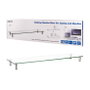 LogiLink Soporte de mesa para monitor de vidrio extra ancho