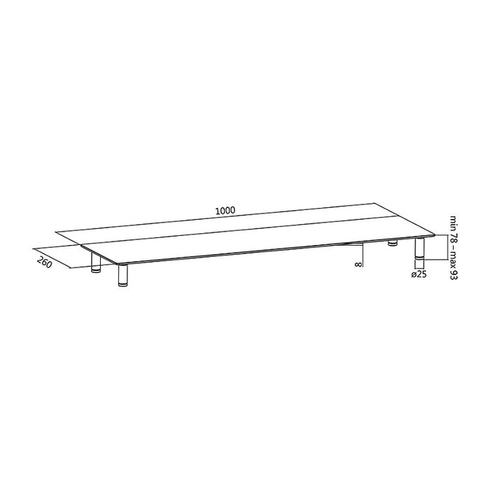 LogiLink Soporte de mesa para monitor de vidrio extra ancho