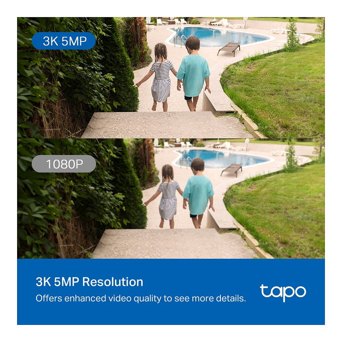 TP-Link Tapo C530WS(EU) Cámara Wi-Fi de Seguridad Exterior con Rotación Pan/Tilt, 2K