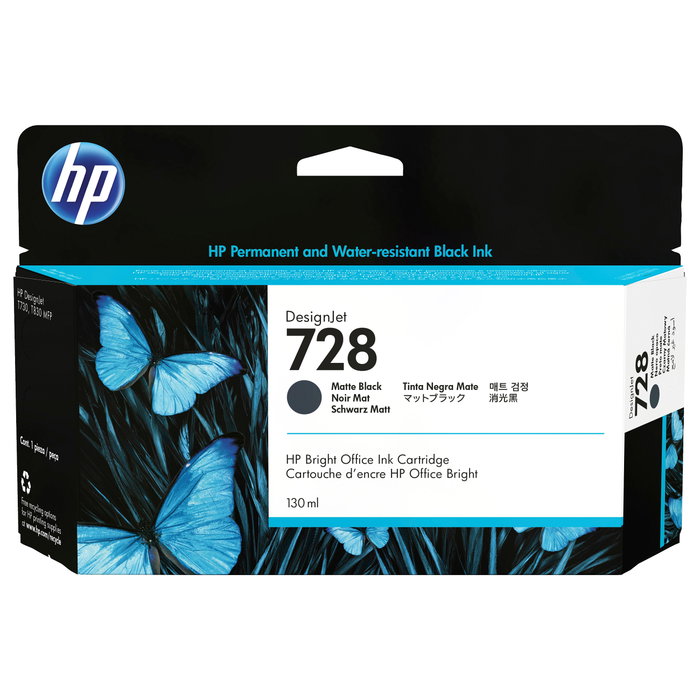 HP 728 Cartucho de tinta negro mate 130 ml