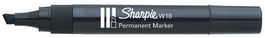 Marcador Permanente Sharpie W10 Biselado Negro (Set de 12)