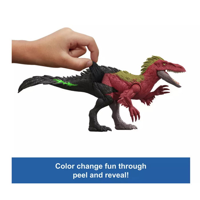 MATTEL Jurassic World Dino Reveal Dinosaurio de 28cm con Articulaciones Móviles y Función Libera y Descubre Colores Ocultos