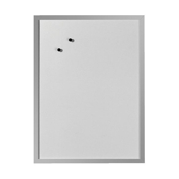 Herlitz Pizarra magnética y blanca 40x60 cm con marco de madera plata Herlitz Pizarra magnética y blanca 40x60 cm con marco de madera plata