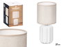 Giftdecor Lampara Sobremesa Rayas Blanca 13x27x13cm (Set de 12)