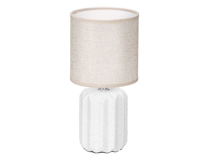 Giftdecor Lampara Sobremesa Rayas Blanca 13x27x13cm (Set de 12)
