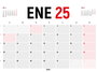 CALENDARIO 2025 PARED HORIZONTAL DOBLE CARA 42 x 30 CM INGRAF 332468
