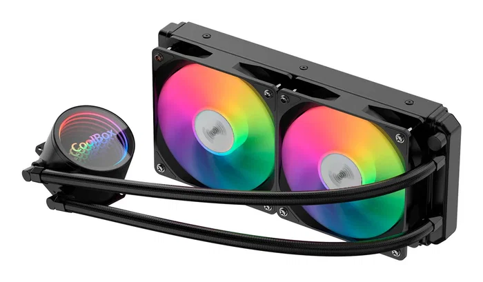 Coolbox CoolBox Infinite Liquid 240 ARGB - Kit refrigeración líquida CPU AIO 240mm Negro - Compatible con Intel LGA1700/1200 y AMD AM5/AM4 - TDP 250W - 2 Ventiladores ARGB 120mm PWM