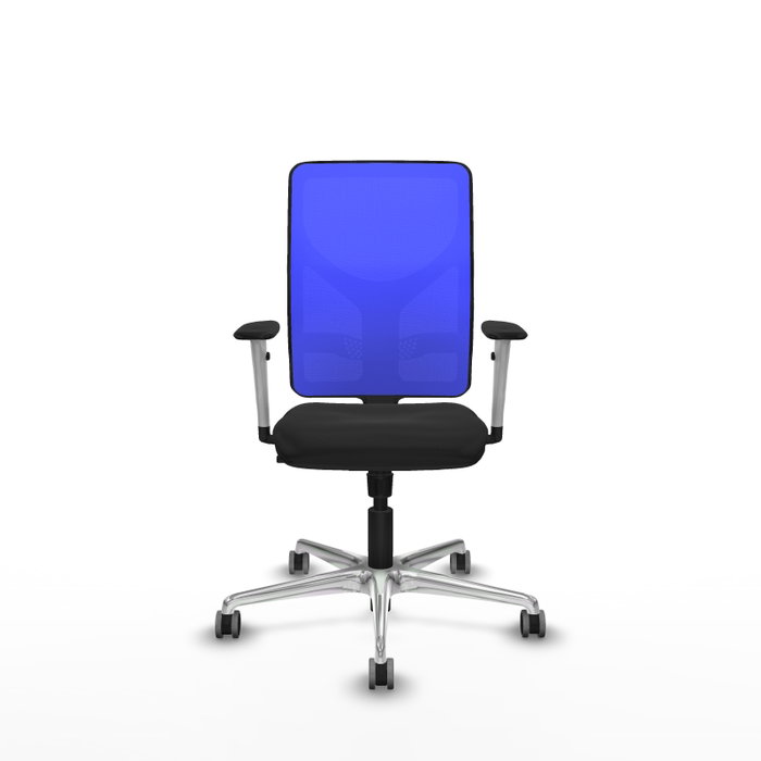 PIQUERAS Y CRESPO Silla de oficina Motilla con mecanismo Sincro, Azul y Negro