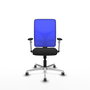 PIQUERAS Y CRESPO Silla de oficina Motilla con mecanismo Sincro, Azul y Negro