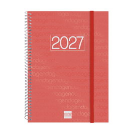 Finocam Agenda Anual 2027 Espiral Basic Rojo