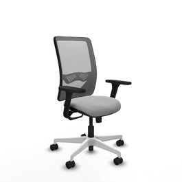 PIQUERAS Y CRESPO Silla de oficina Zulema con mecanismo Sincro, Brazos 3D y Malla Gris