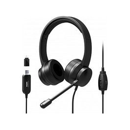 PORT Designs 901605 Auriculares USB con Micrófono Supraaural Diadema para Oficina 20-20000 Hz Negro