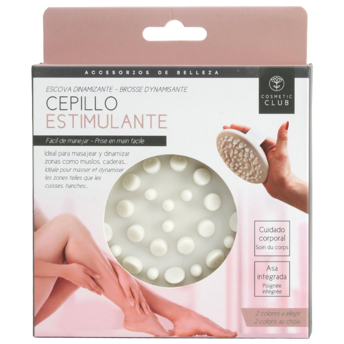 Cosmetic Club Cepillo Masajeador Activador para Muslos y Caderas, Colores Surtidos, d.11,5 cm; h.3,5 cm Cosmetic Club Cepillo Masajeador Activador para Muslos y Caderas, Colores Surtidos, d.11,5 cm; h.3,5 cm