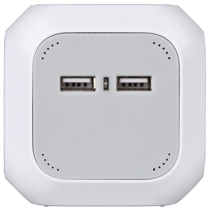 Brennenstuhl ALEA-Power Cubo de Enchufes con 4 Tomas y 2 USB-A